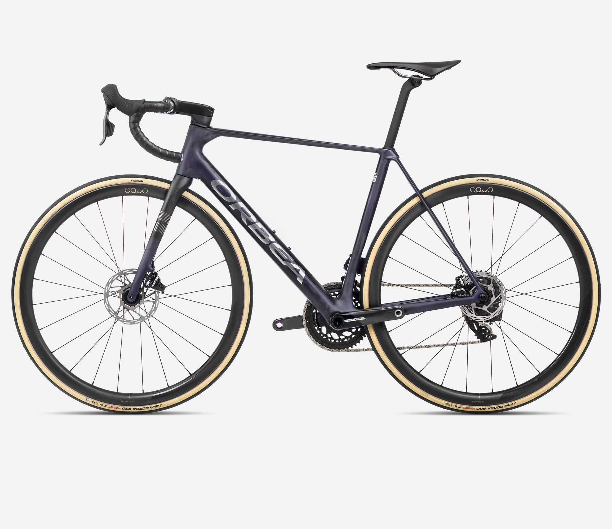 Orbea Orca M21eLTD PWR 2024, Tanzanite (Matt) - Carbon Raw (Matt), Seitenansicht links