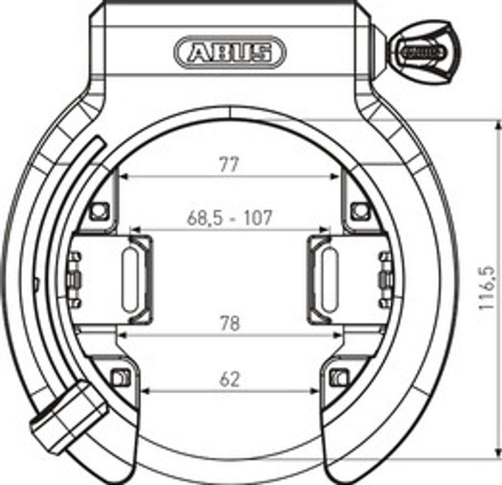 Abus Granit XPlus™ 6950M NR BK AM + 6KS/100 + ST 5950