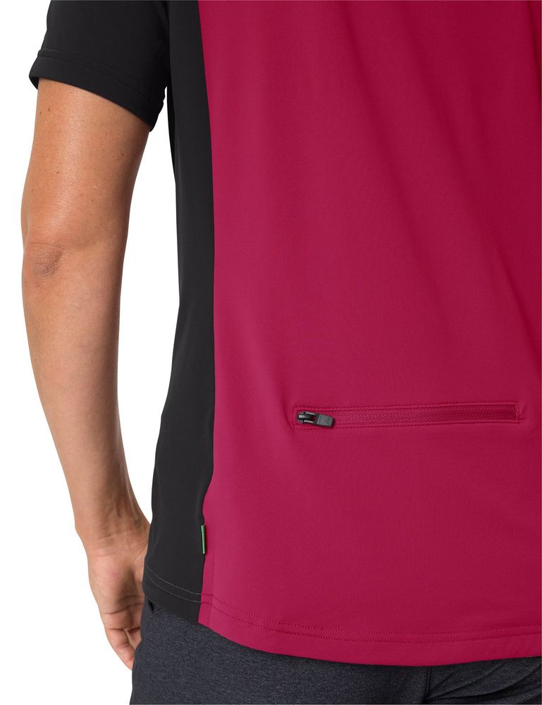 Vaude Women's Escape HZ Shirt, crimson red, Detail