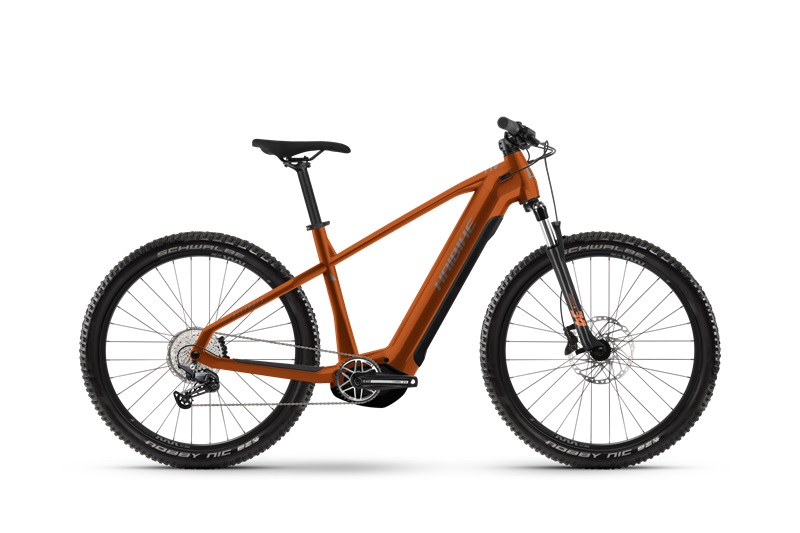 Haibike AllTrack 6 27.5 2023 - papaya/titan - gloss - Seitenansicht