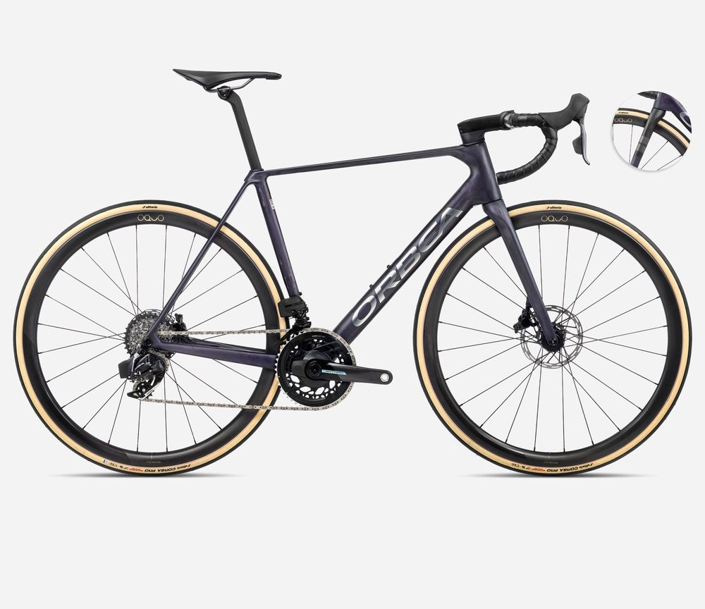 Orbea Orca M21eLTD PWR 2024, Tanzanite (Matt) - Carbon Raw (Matt), Seitenansicht rechts