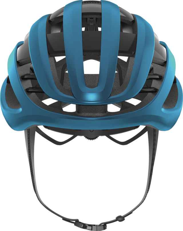 Abus AIRBREAKER Fahrradhelm, steel blue, Frontansicht