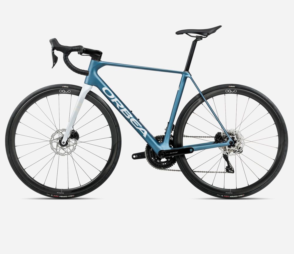 Orbea Orca M35i 2025, Slate Blue-Halo Silver (Matt), Seitenansicht links