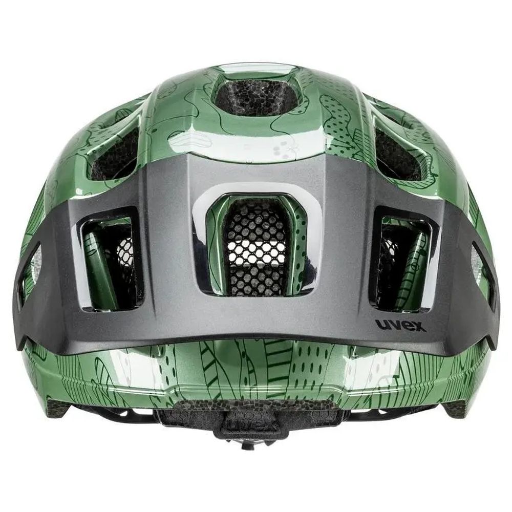 Uvex react jr. Kinderhelm - moss green altimeter - Frontansicht