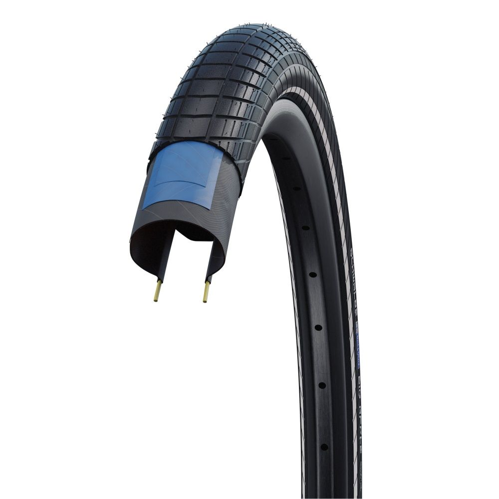 SCHWALBE BIG APPLE - Draht mit Reflexstreifen Performance Line Reifen, EC