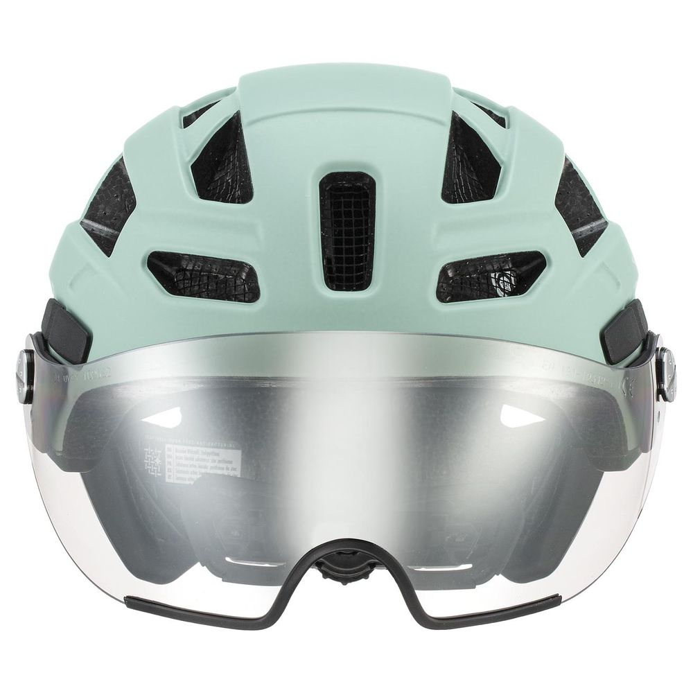 uvex finale visor Helm, jade-black matt / ltm. silver, Frontansicht