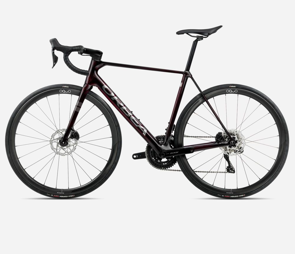 Orbea Orca M35i 2025, Wine Red - Titanium (Gloss), Seitenansicht links