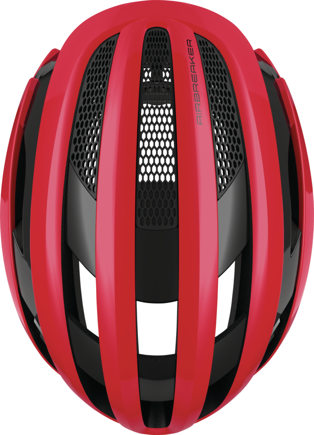 Abus AIRBREAKER Fahrradhelm, blaze red, Draufsicht
