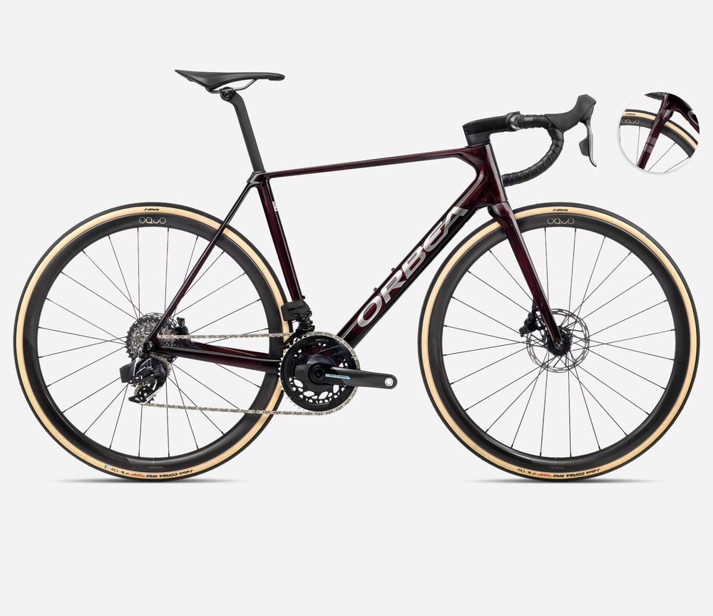 Orbea Orca M21eLTD PWR 2024, Wine Red - Titanium (Gloss), Seitenansicht rechts