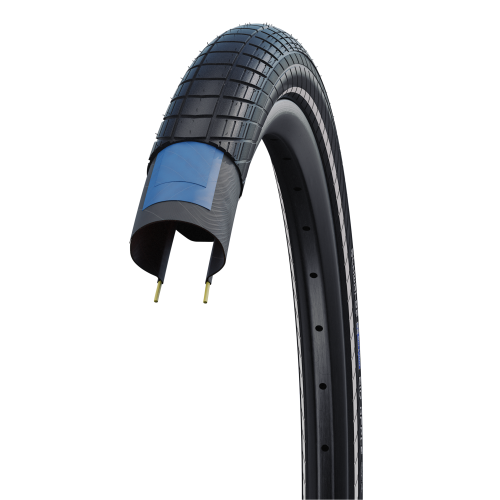 SCHWALBE BIG APPLE Draht schwarz mit Reflexstreifen Active Line Reifen