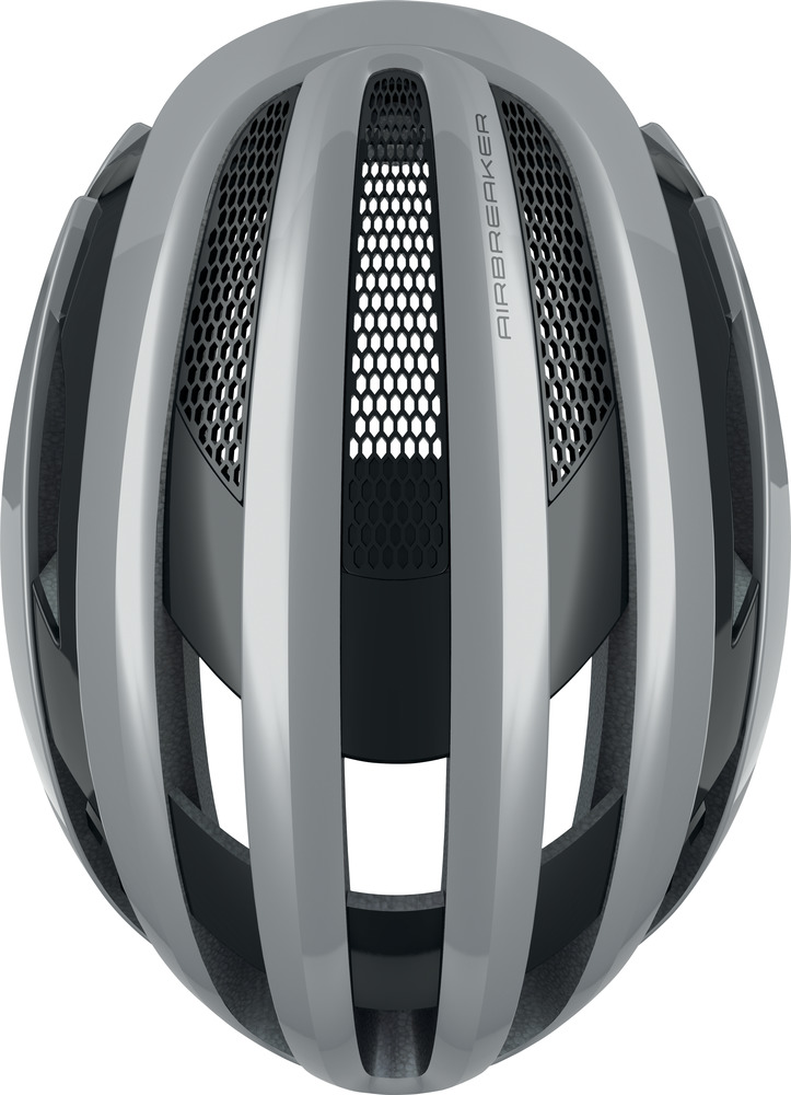 Abus AIRBREAKER Fahrradhelm, race grey, Draufsicht