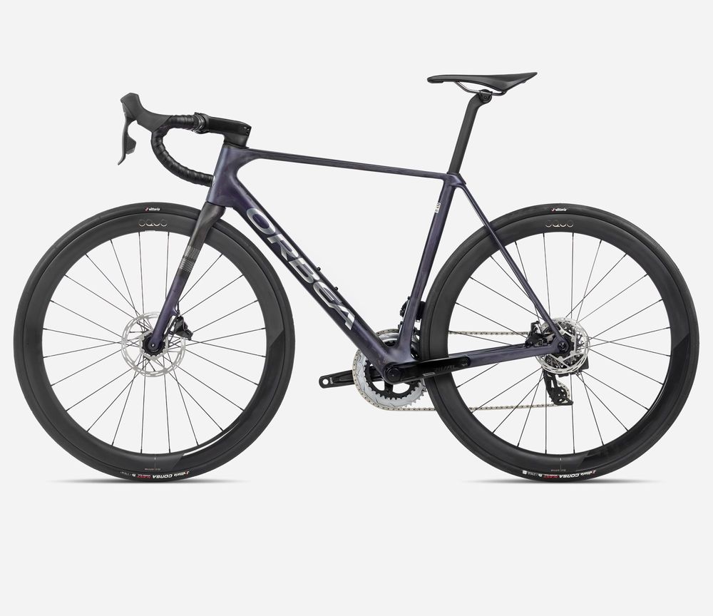 Orbea Orca M31eLTD PWR 2024, Tanzanite (Matt) - Carbon Raw (Matt), Seitenansicht links