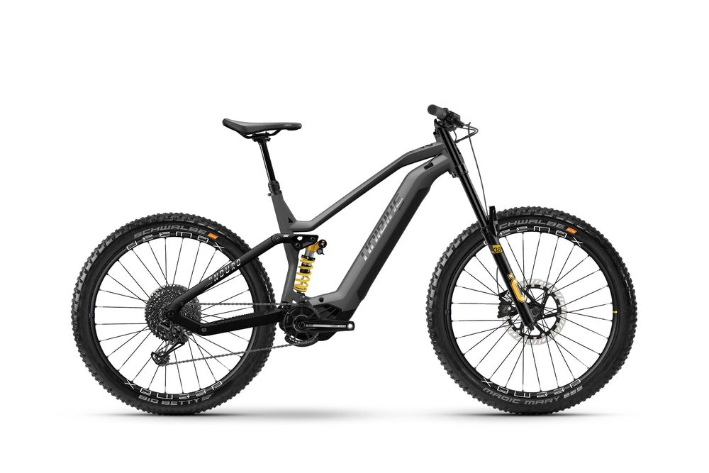 Haibike Nduro 8 Freeride 2024, titan/black/chrome - matt, Seitenansicht