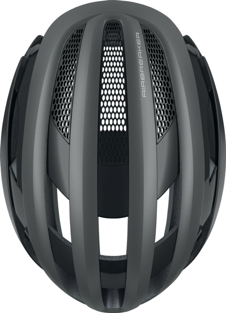 Abus AIRBREAKER Fahrradhelm, dark grey, Draufsicht