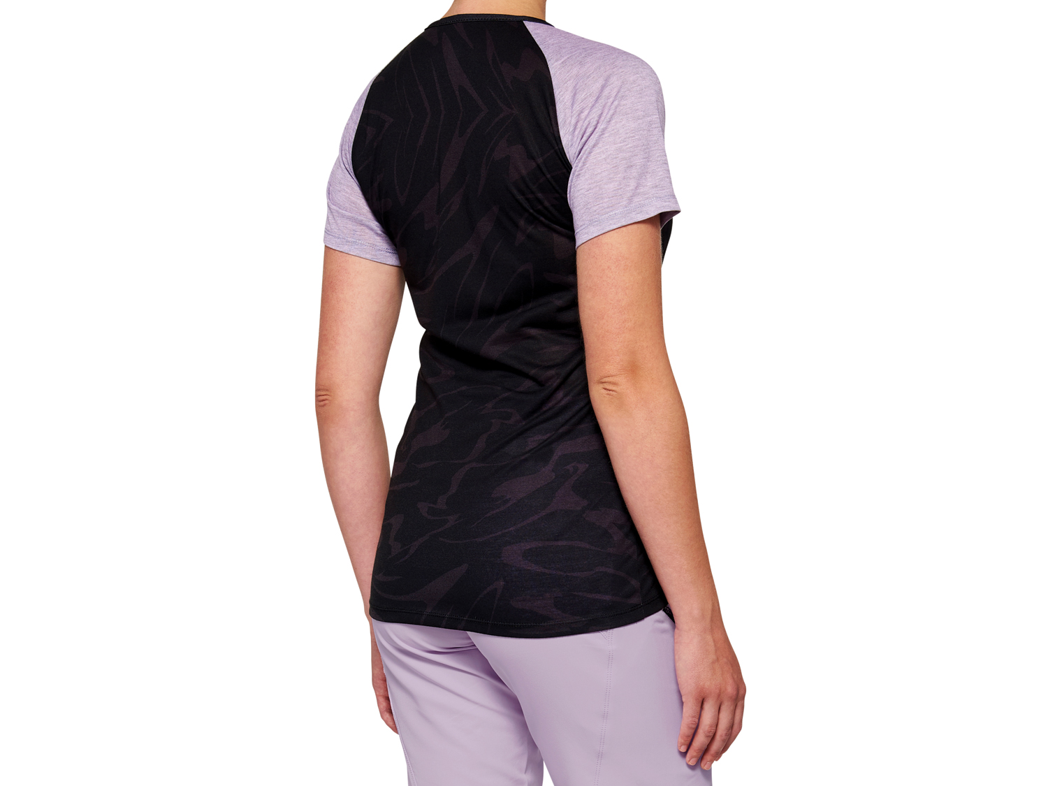 100% Airmatic Womens Short Sleeve Jersey - black/lavender