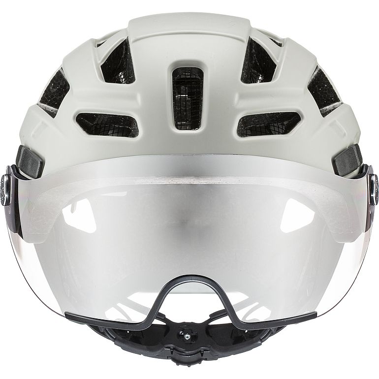 uvex finale visor Helm, sand-white matt, Vorderansicht