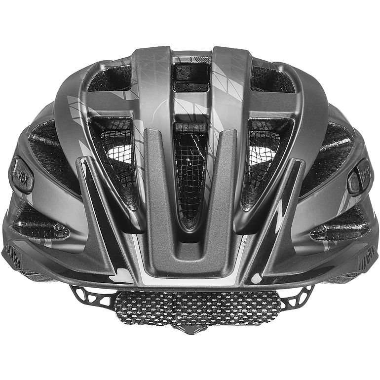 uvex i-vo cc Helm, black-smoke matt, Vorderansicht