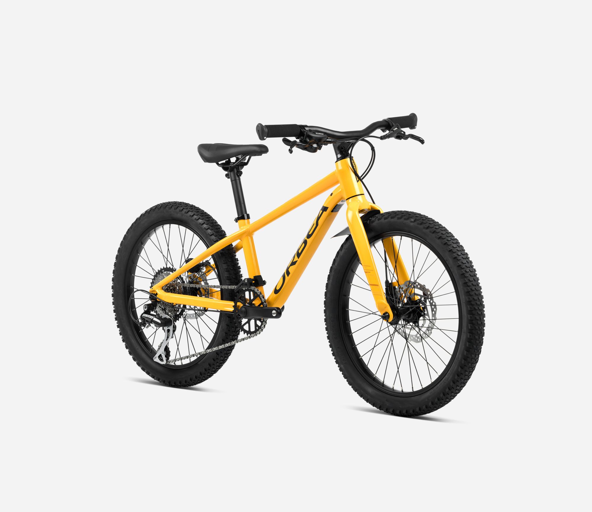 Orbea MX 20 Team Disc 2024, Mango (Gloss) - Black (Matt), Seitenansicht vorne