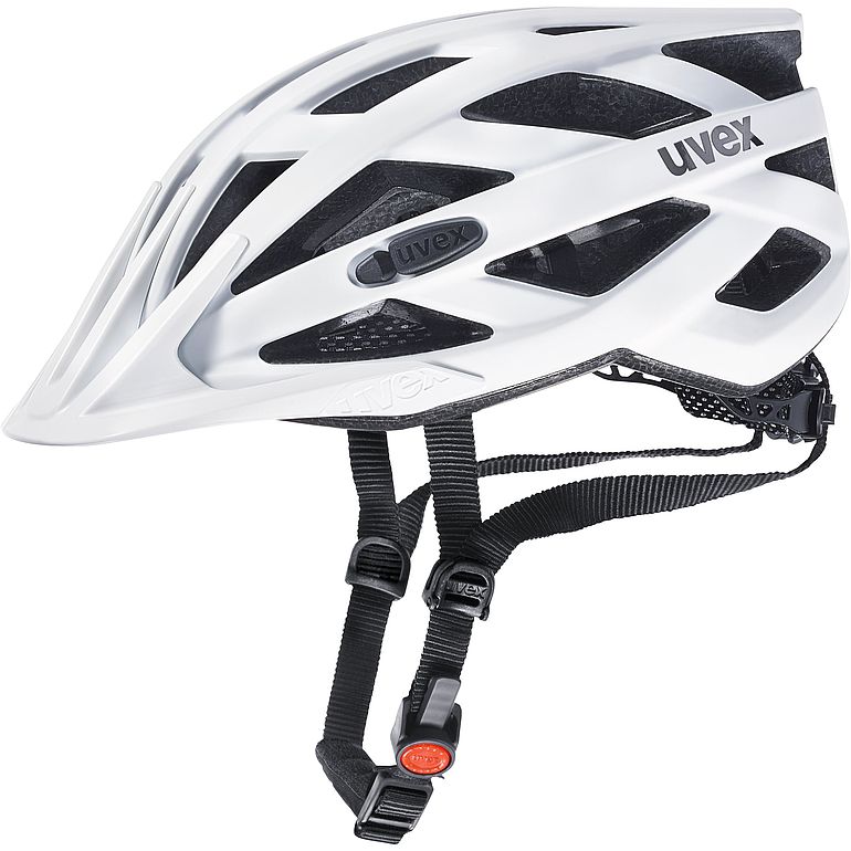 uvex i-vo cc Helm, white matt, Seitenansicht links