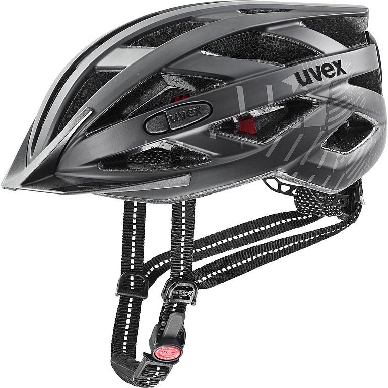 uvex city i-vo Helm, all black matt, Seitenansicht links