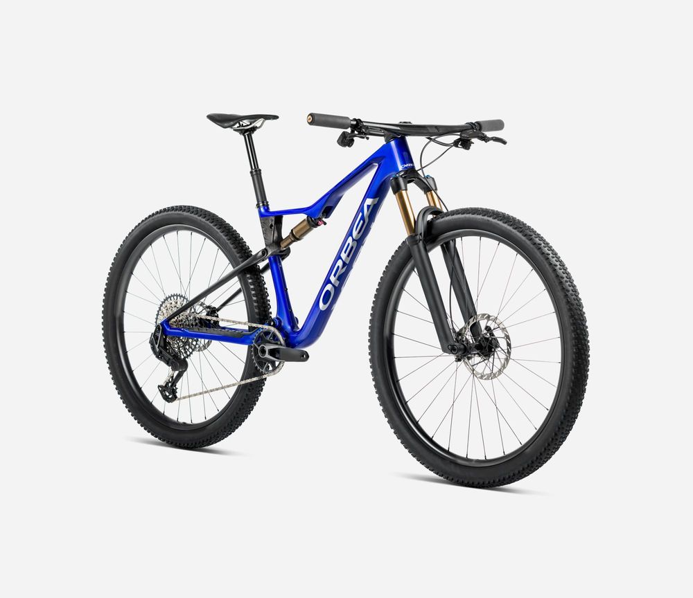 Orbea Oiz M-Team AXS 2025 - Cobalt Blue (Gloss) - Carbon Raw (Matt)