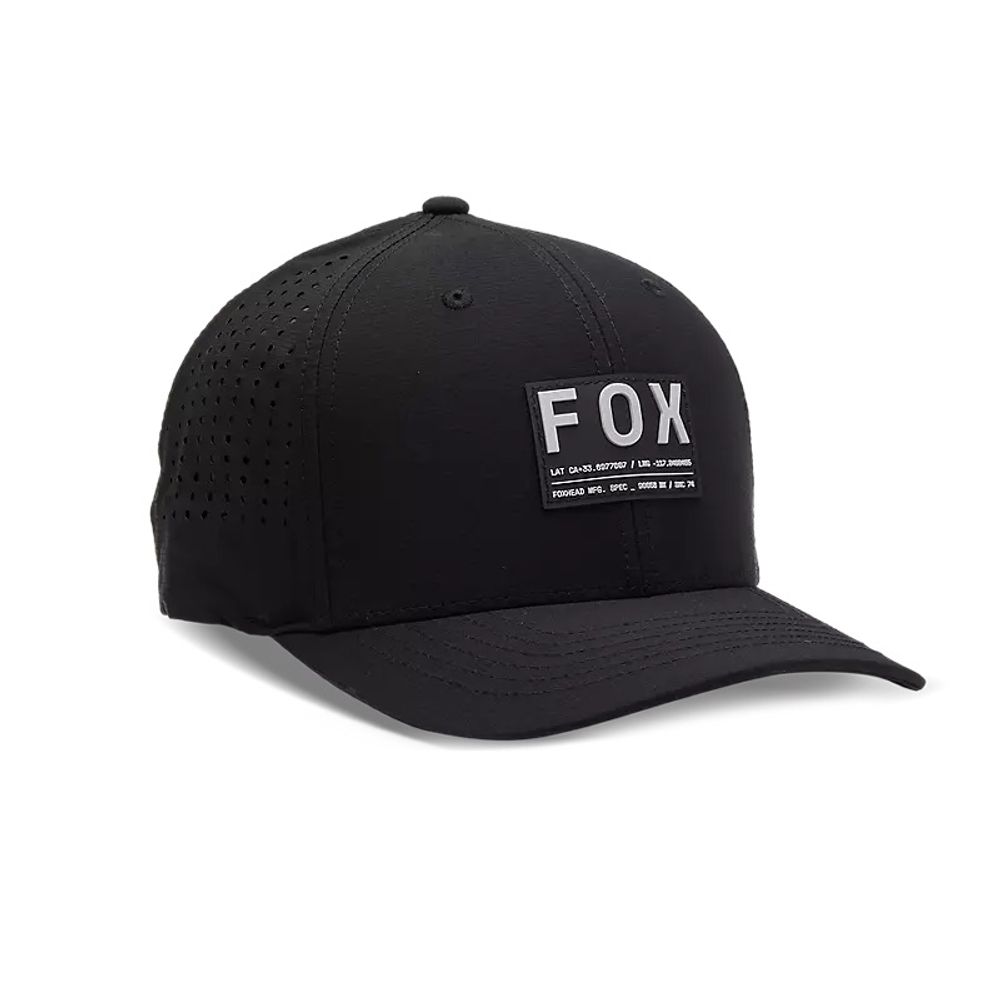 Fox Funktions-Flexfit-Kappe Non Stop Tech - Schwarz - Frontansicht