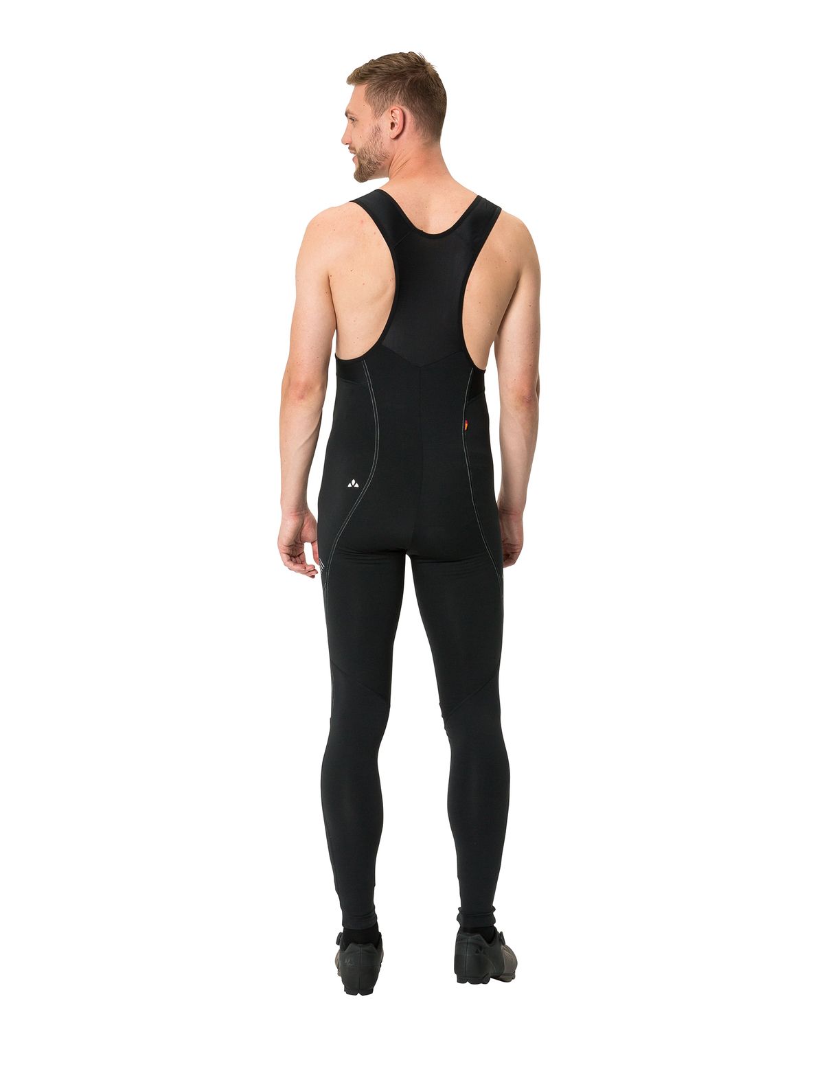 Vaude Men's Active Warm Tights w/o SC, black/silver, Rückansicht angezogen
