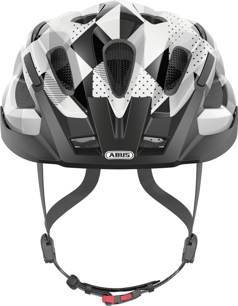 Abus ADURO 2.0 Fahrradhelm/ white triangle/ Frontansicht