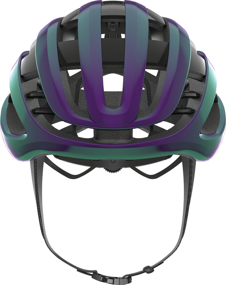 Abus AIRBREAKER Fahrradhelm, flip flop purple, Frontansicht
