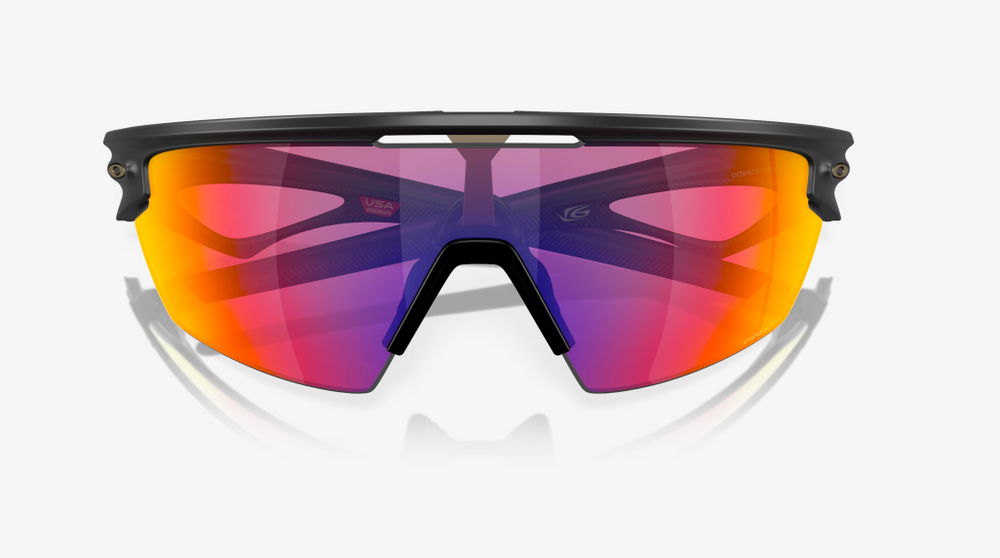 Oakley SPHAERA Sonnenbrille - Matte Black - Prizm Road - Frontansicht