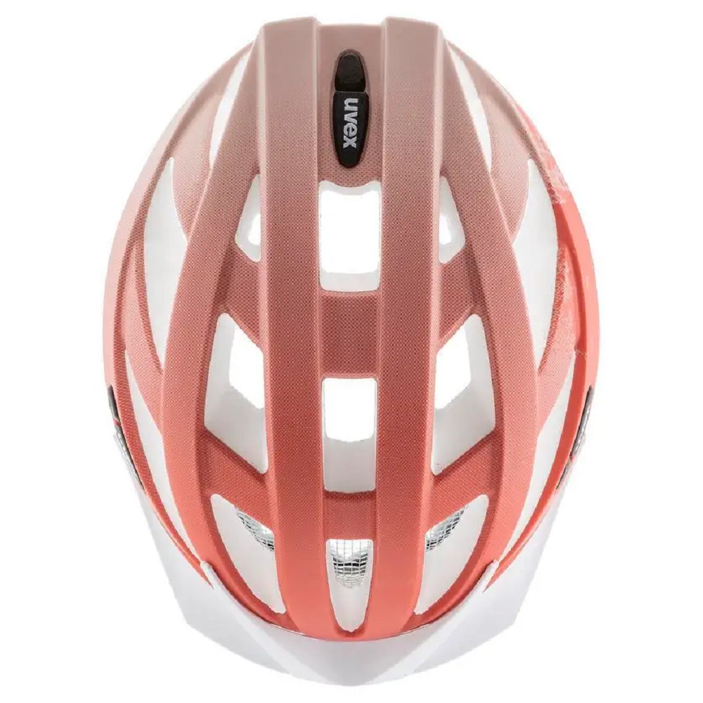 uvex air wing cc Fahrradhelm, dust rose - grapefruit mat, Draufsicht