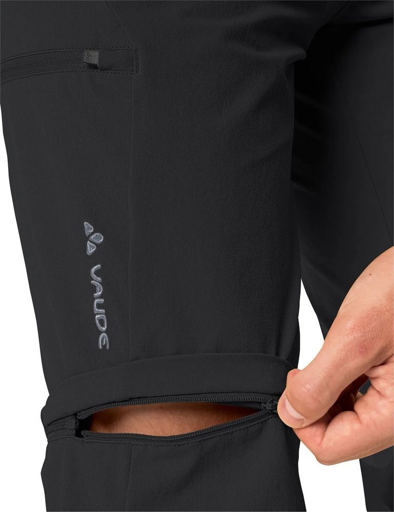 VAUDE Men's Yaras ZO Pants lange Zip-off-Hose für Radfahren Herren Detail vorne