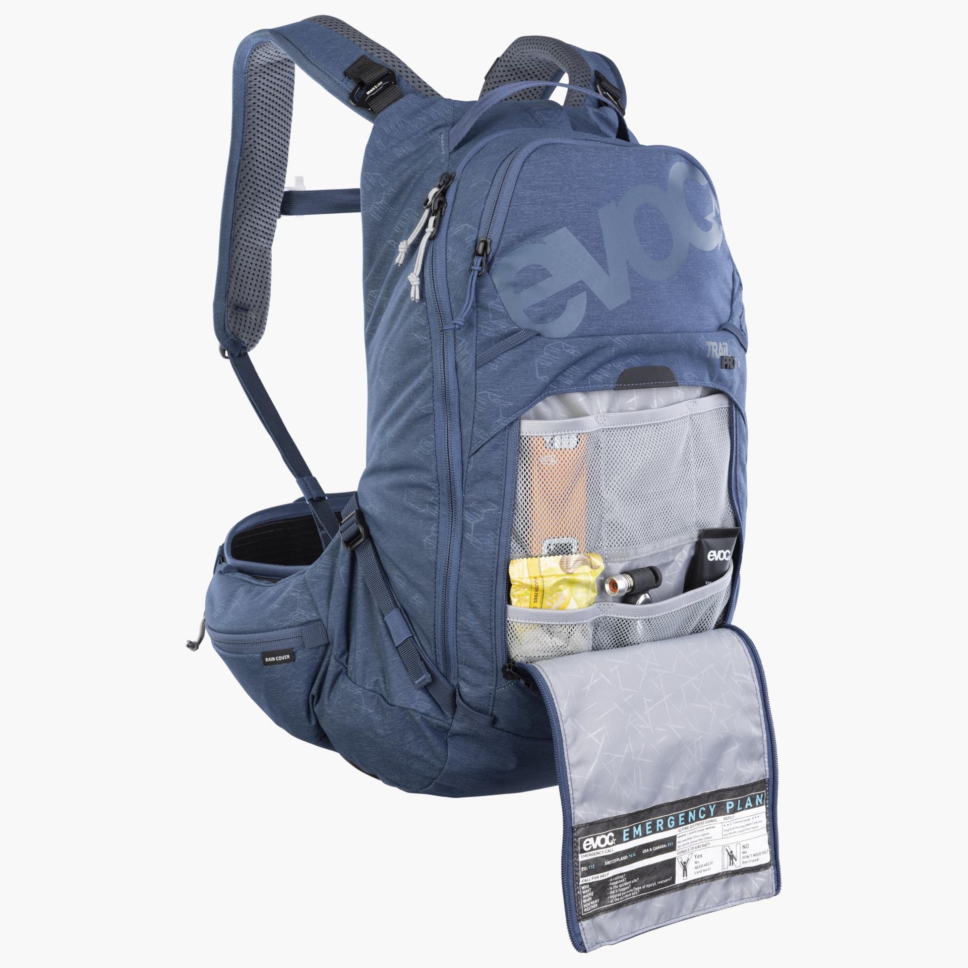 evoc Trail Pro 16L Protektorrucksack - Denim