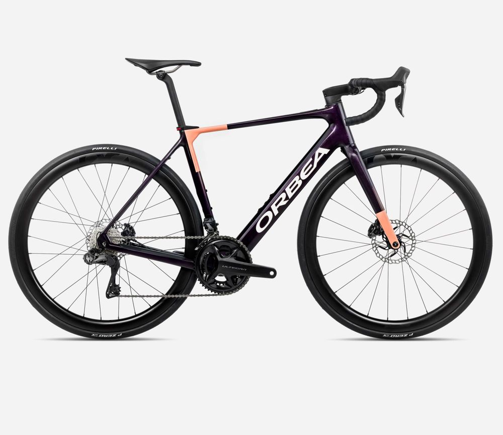 Orbea Gain M20i 2025, Fantasy Purple Carbon View (Gloss) - Orange Cloud (Matt), Seitenansicht