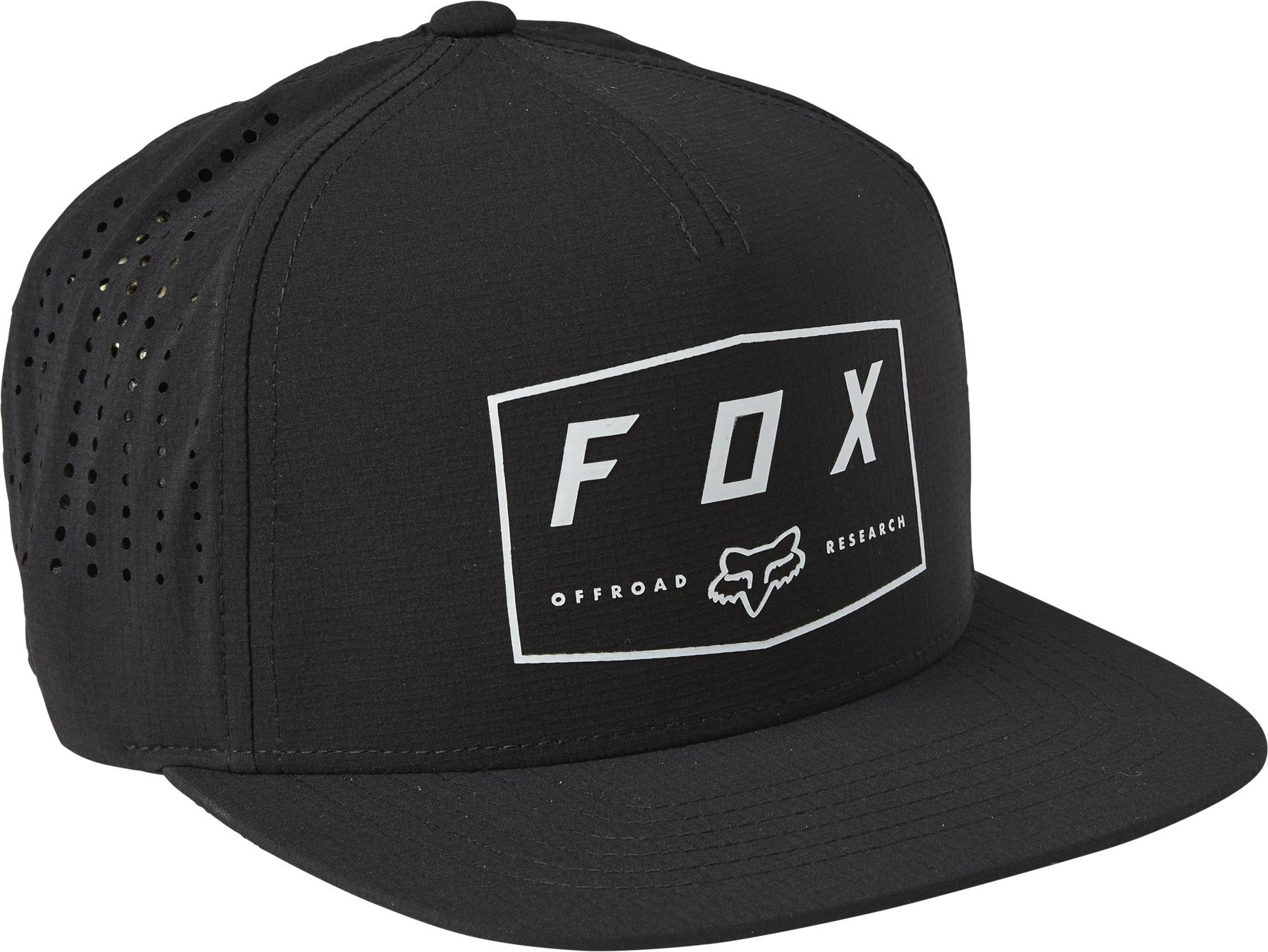 FOX Badge Snapback Hat - black