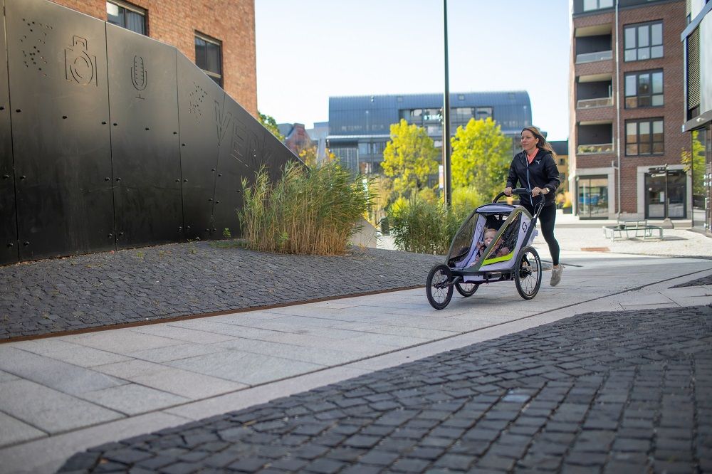 Hamax, Breeze Fahrradanhänger für Kinder 2023 - white/green