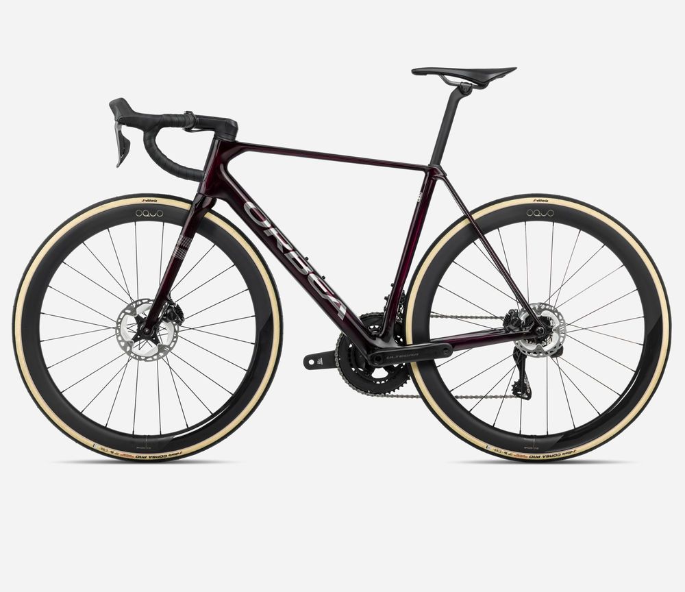 Orbea Orca M20iLTD 2025, Wine Red - Titanium (Gloss), Seitenansicht links