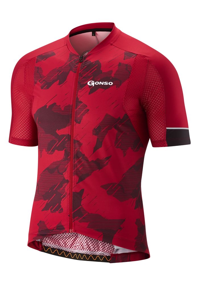 Gonso Ardole Herren Radtrikot-1/2-FZ, chili pepper