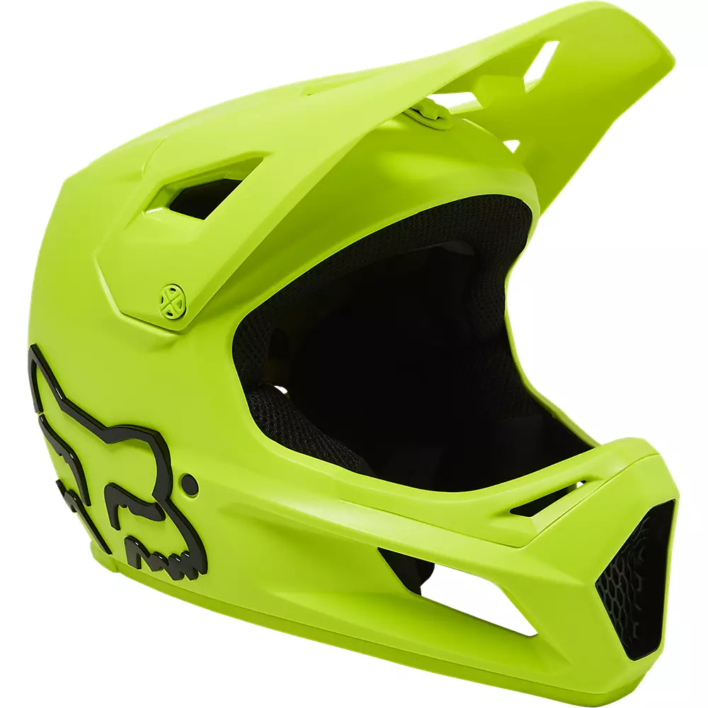 Fox Youth Rampage Helmet 2022 - flo yellow