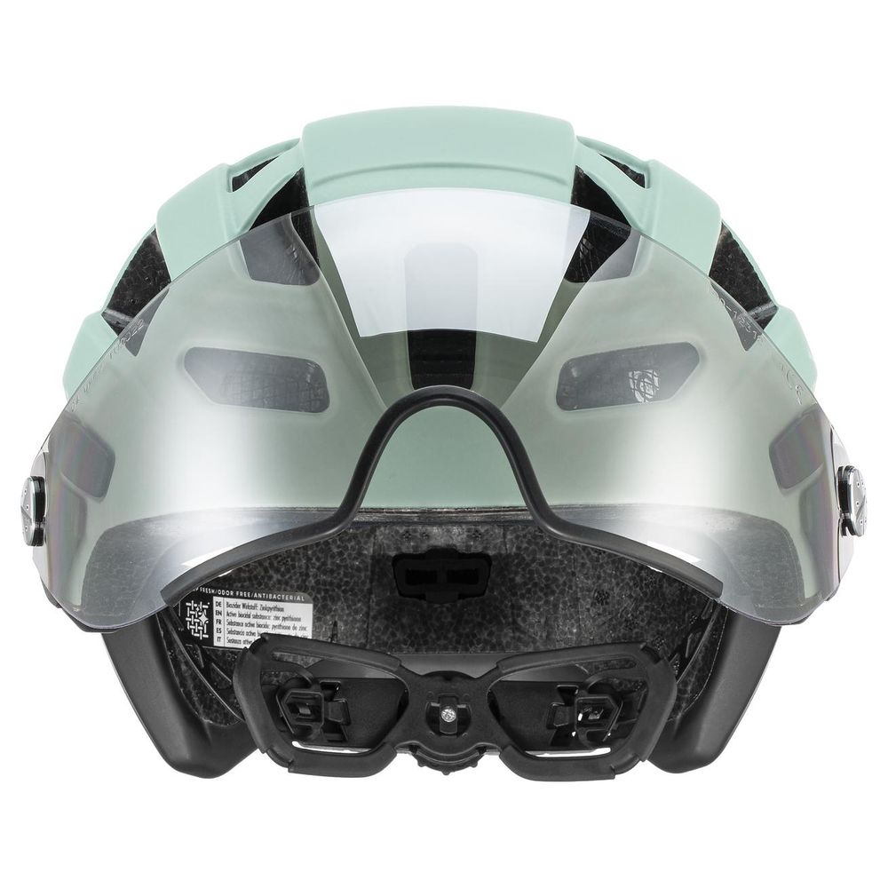 uvex finale visor Helm, jade-black matt / ltm. silver, Frontansicht