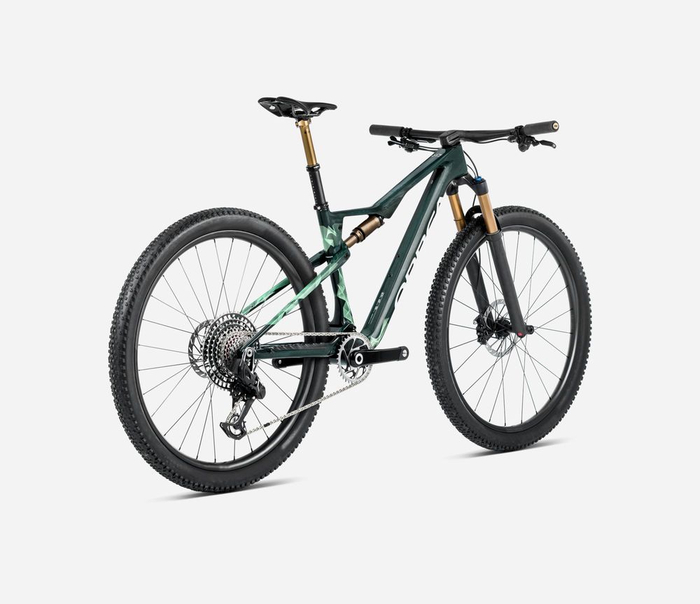 Orbea Oiz M-LTD 2025, Oft Forest Green-Green Mint (Gloss), Seitenansicht hinten